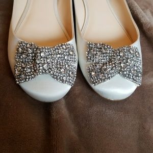 Betsey Johnson- Blue Collection Christal Bow Flats